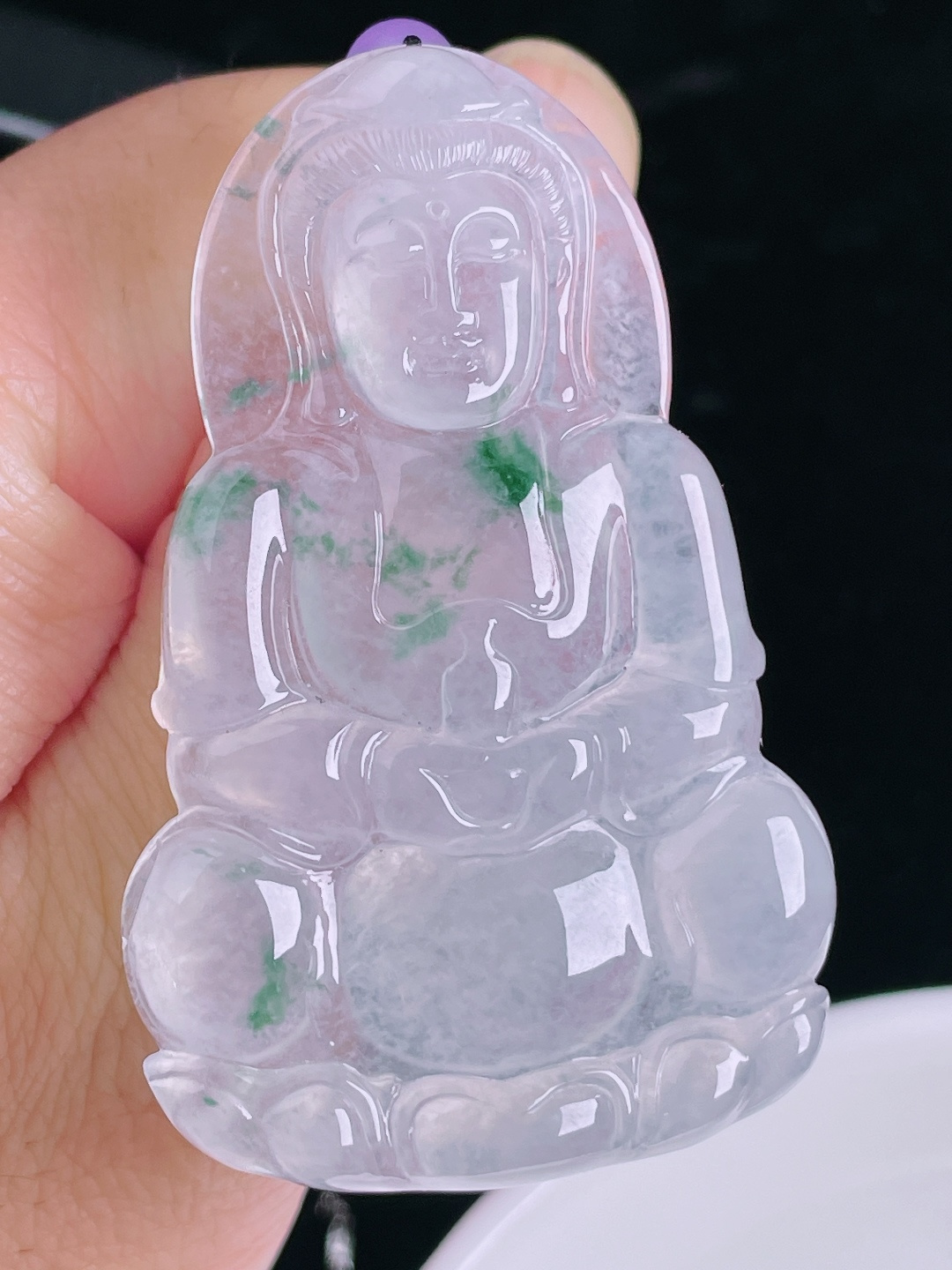 ️飘花观音，老种起光，细底通透，尺寸：58.7/37.3/5.6mm0915