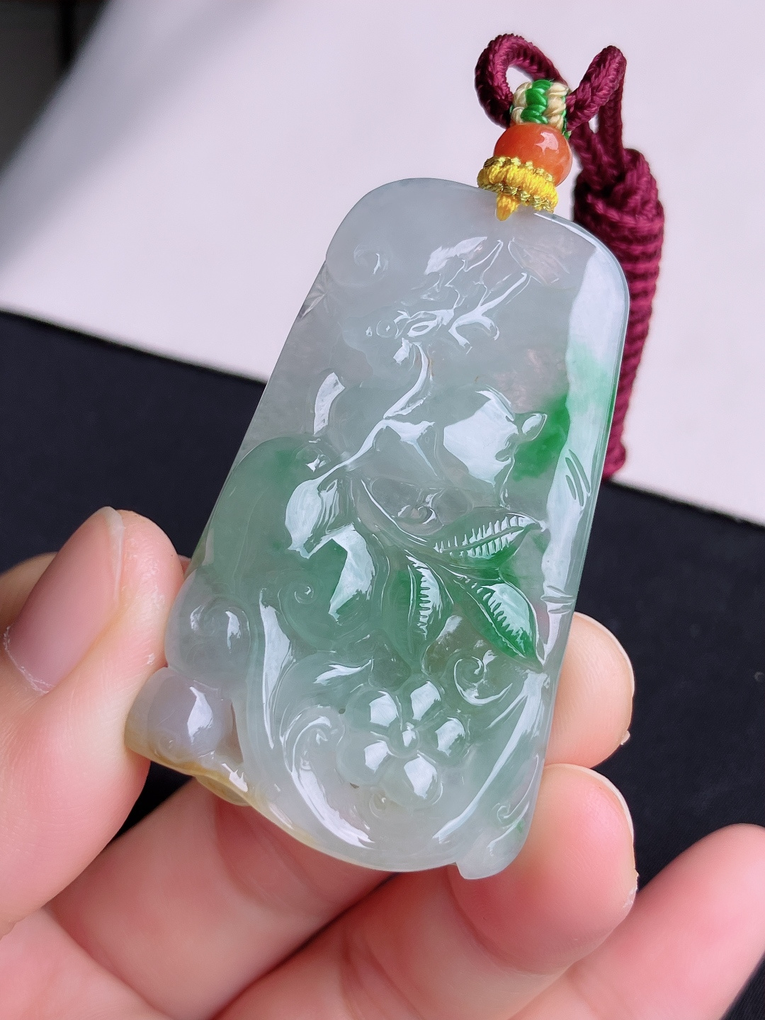 ️，冰种飘花一路平安，晶莹剔透，尺寸51/32.2/9.3/自然光实拍