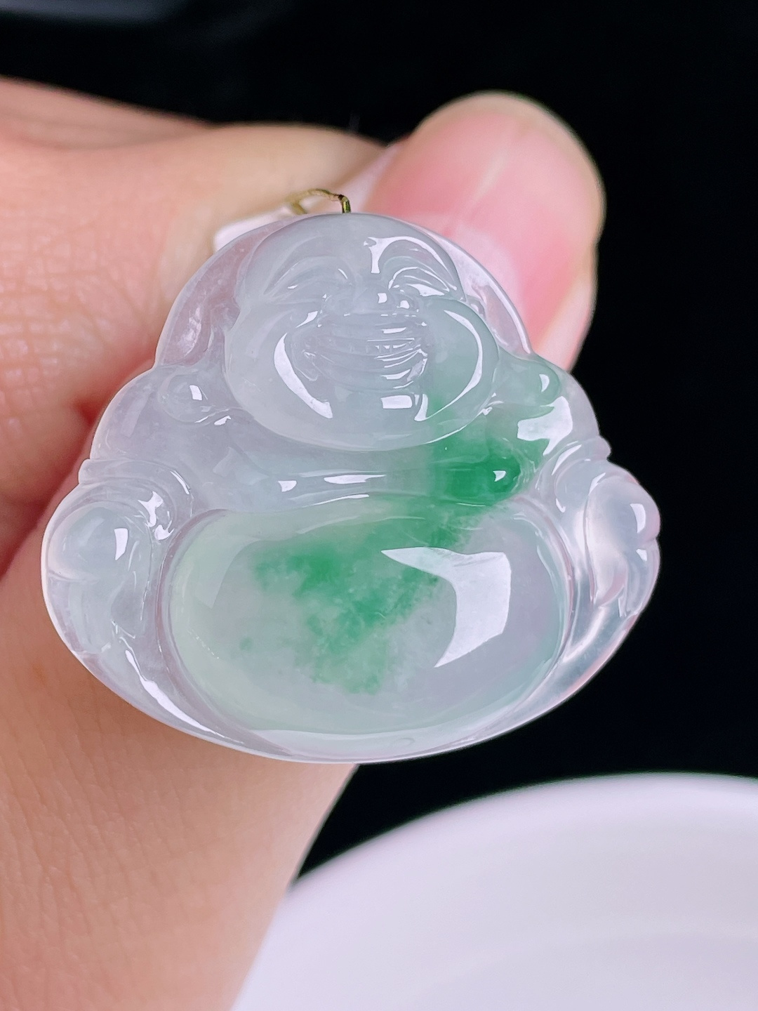 ️飘花佛公，老种起光，细底通透，尺寸：28.3/32.6/7mm0915