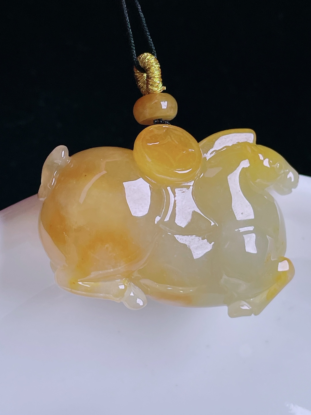 冰黄唐马，老种起光，细底通透，尺寸：32.3/23/12.8mm0915