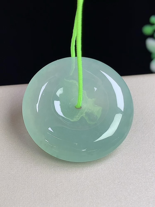 冰晴平安扣，无裂，尺寸25.3-5.5mm，j15zg9