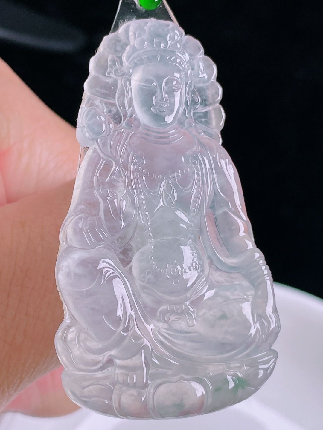 ️度母，老种起光，细底通透，尺寸：53.3/30.8/5mm0915