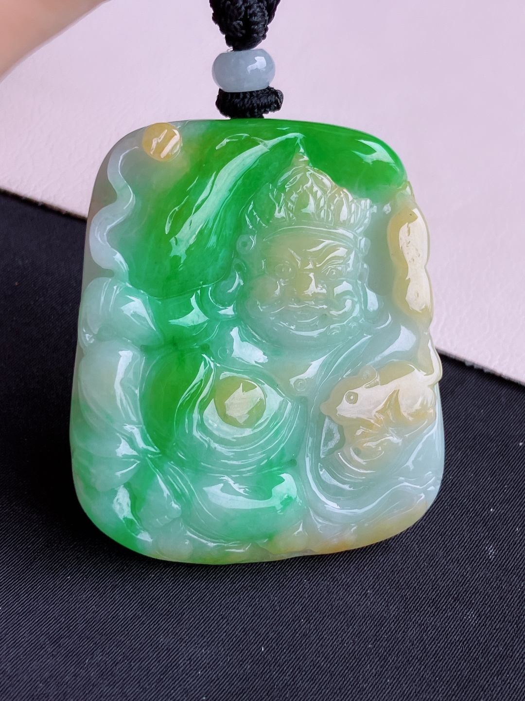 ️，三彩黄财神，细腻精致，尺寸46/38.8/6/自然光实拍