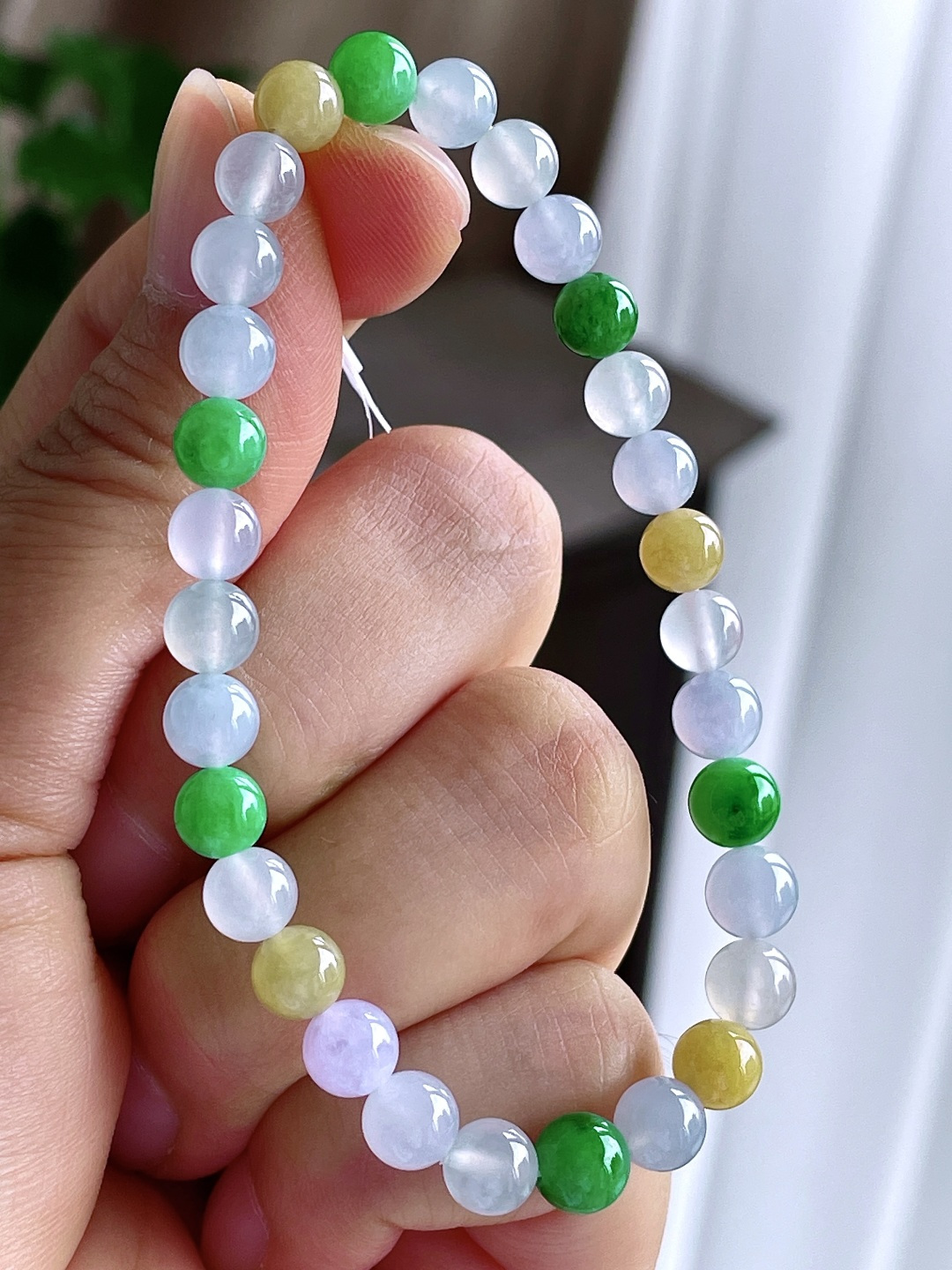 【珠子】冰多宝手链圆珠珠子手链 【说明】缅甸 性比高 【尺寸】6mm 【重量】12.4克