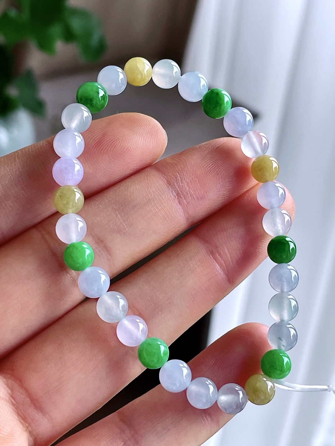 【珠子】冰多宝手链圆珠珠子手链 【说明】缅甸 性比高 【尺寸】6mm 【重量】12.4克