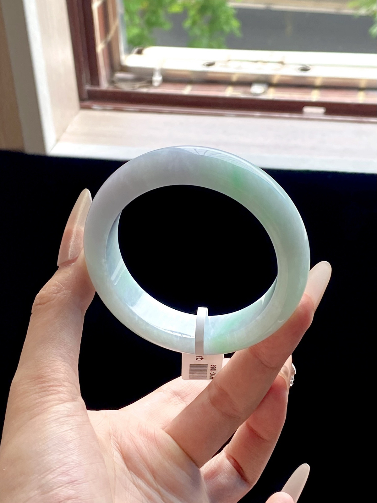 果绿飘绿宽版正圈成品（细纹不扣）
⭕️56.2-15.4-9.8