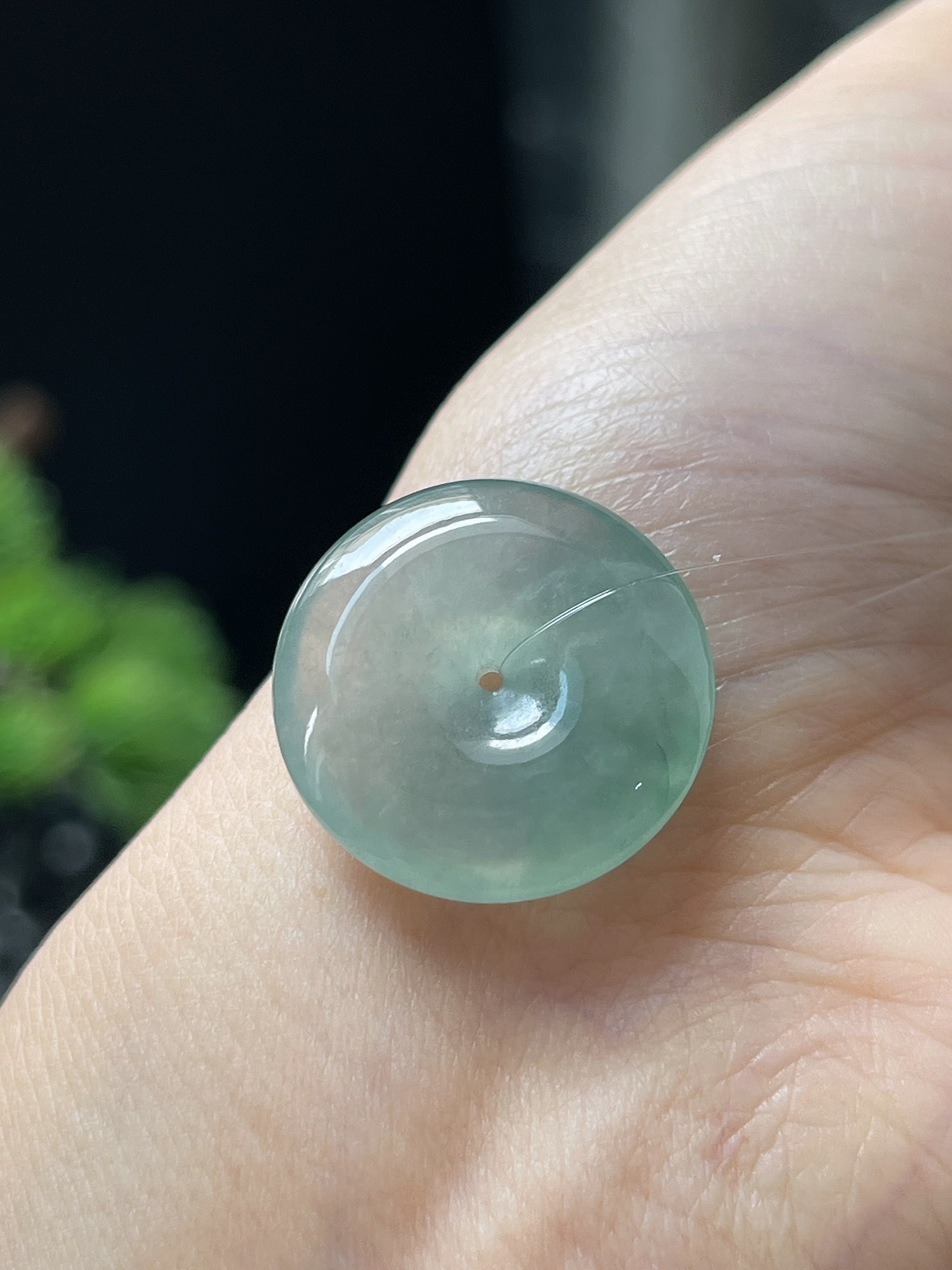 翡翠冰糯种绿色平安扣