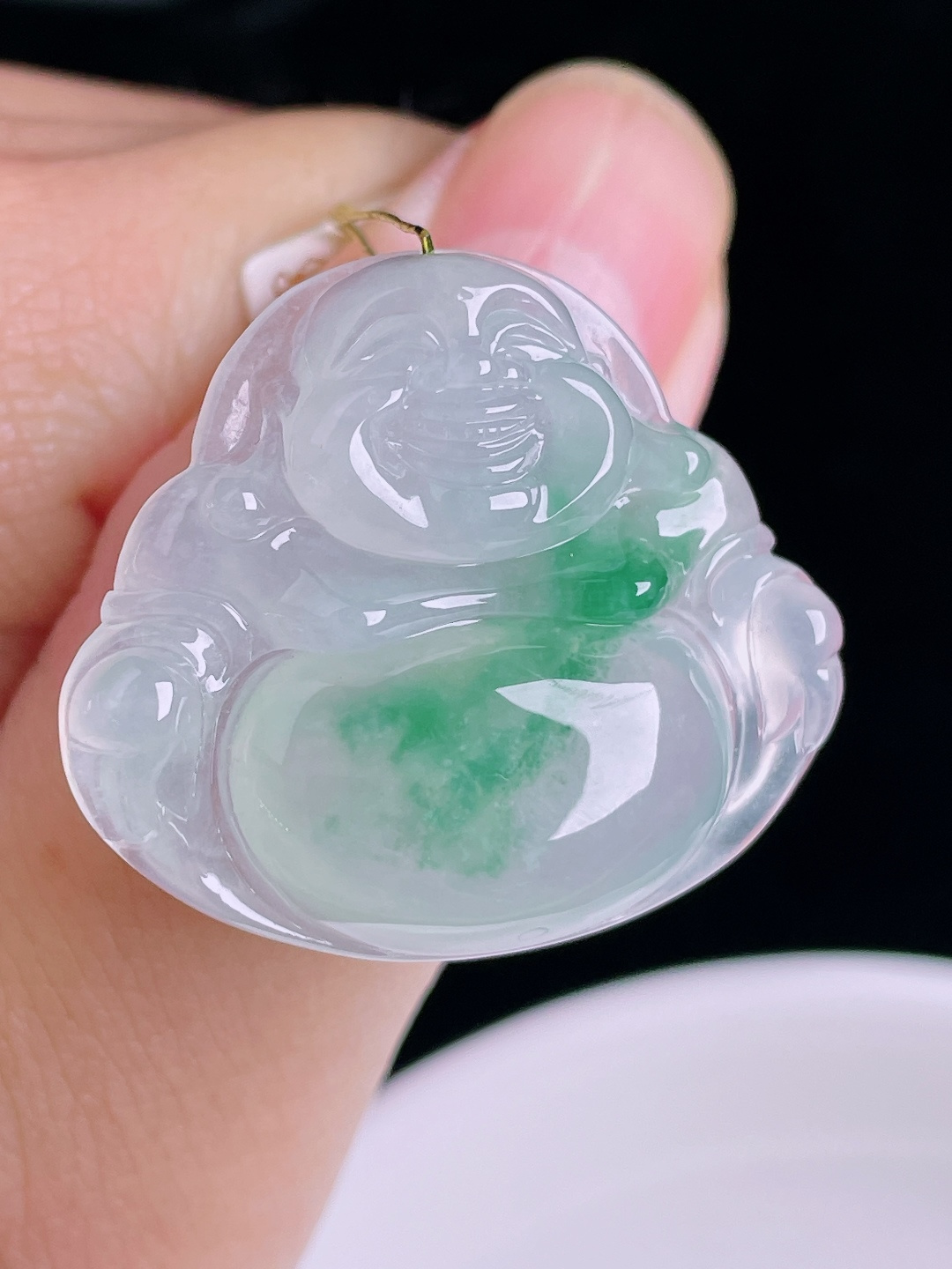️飘花佛公，老种起光，细底通透，尺寸：28.3/32.6/7mm0915
