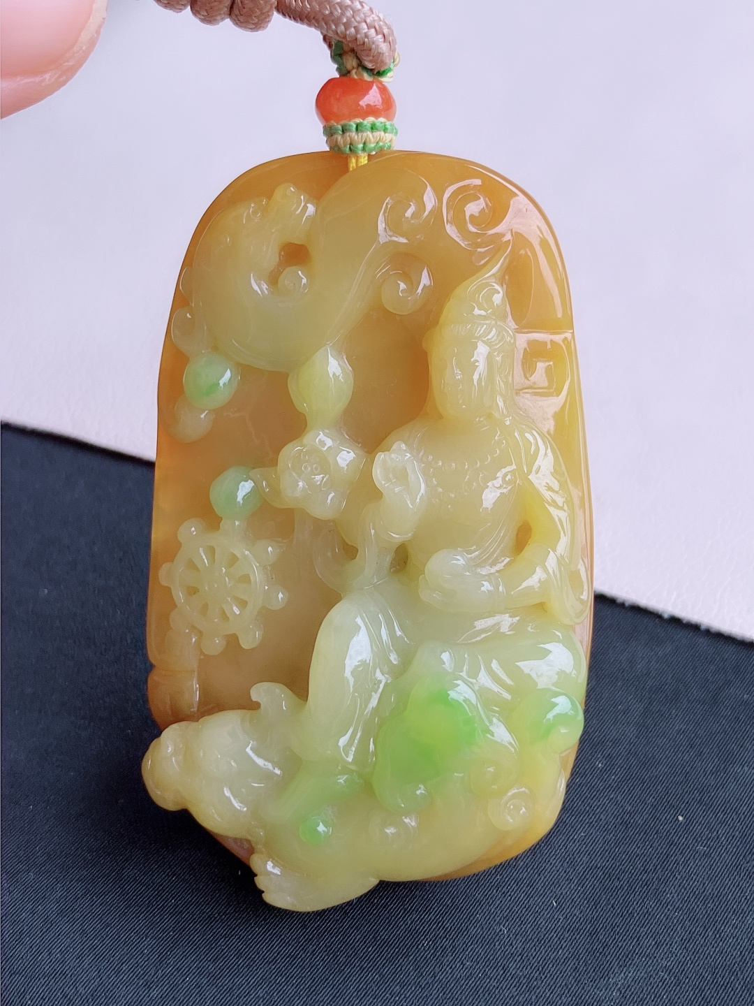 ️，双彩观音，饱满大气，尺寸69.6/41/16.5/自然光实拍