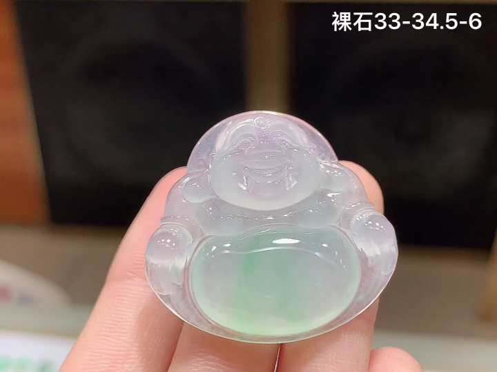 ️ 冰飘绿佛公 老坑冰透 种老水足 水润光泽 性比高 无裂 尺寸看图 33-34.5-6