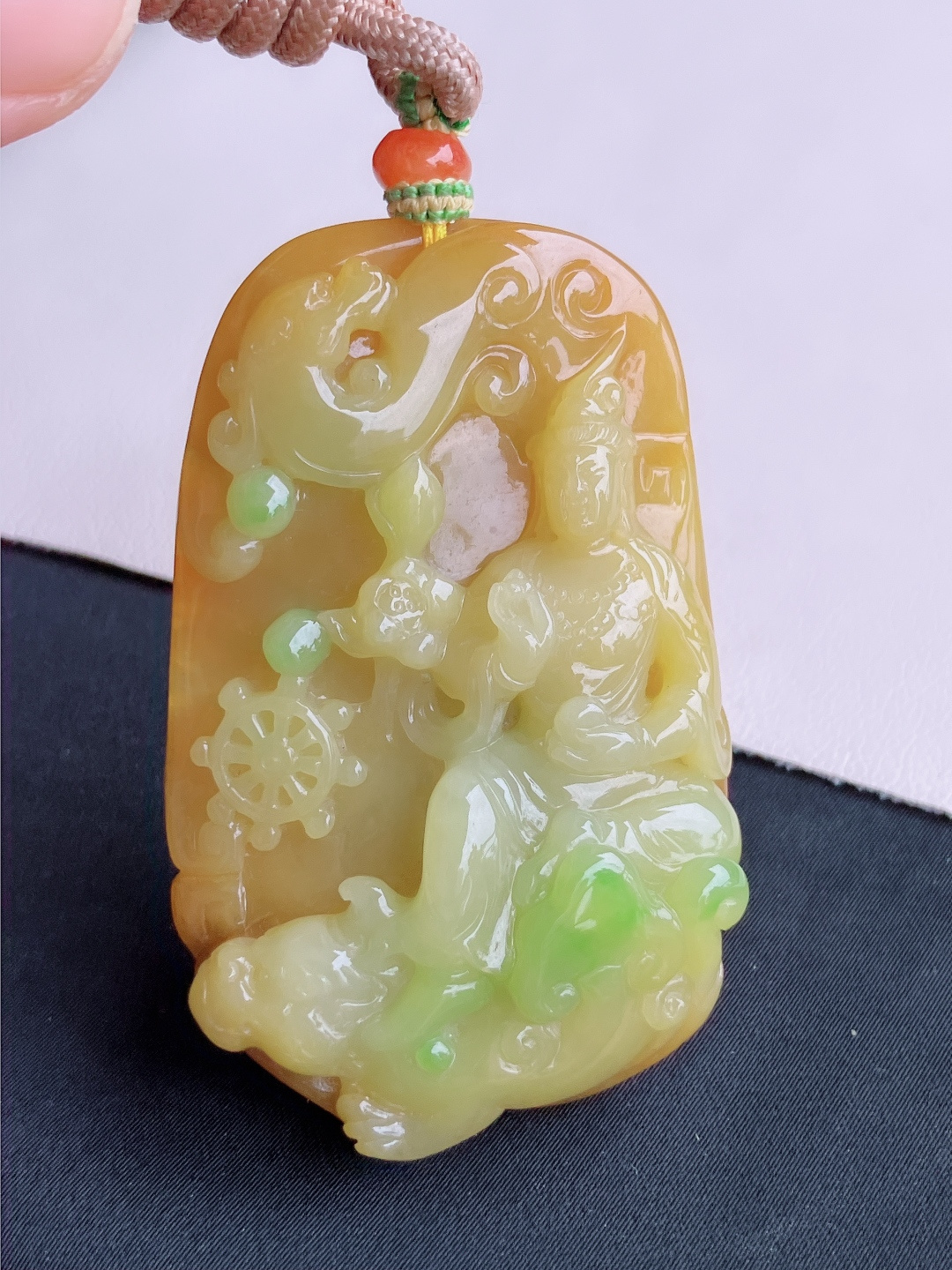 ️，双彩观音，饱满大气，尺寸69.6/41/16.5/自然光实拍
