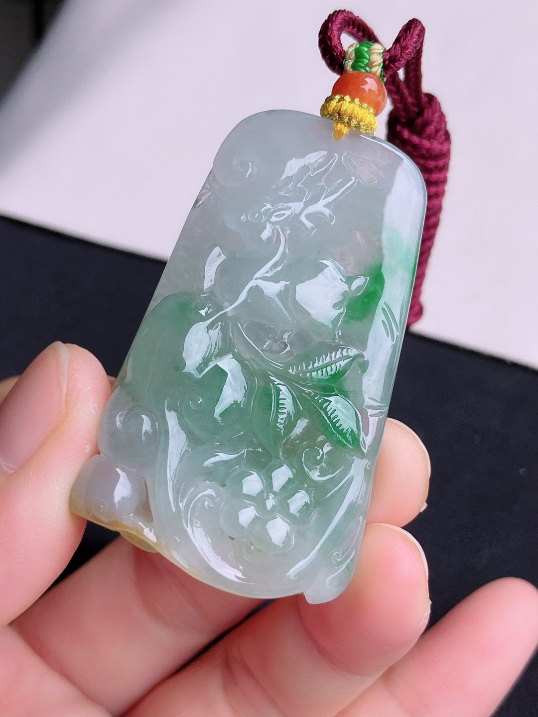 ️，冰种飘花一路平安，晶莹剔透，尺寸51/32.2/9.3/自然光实拍