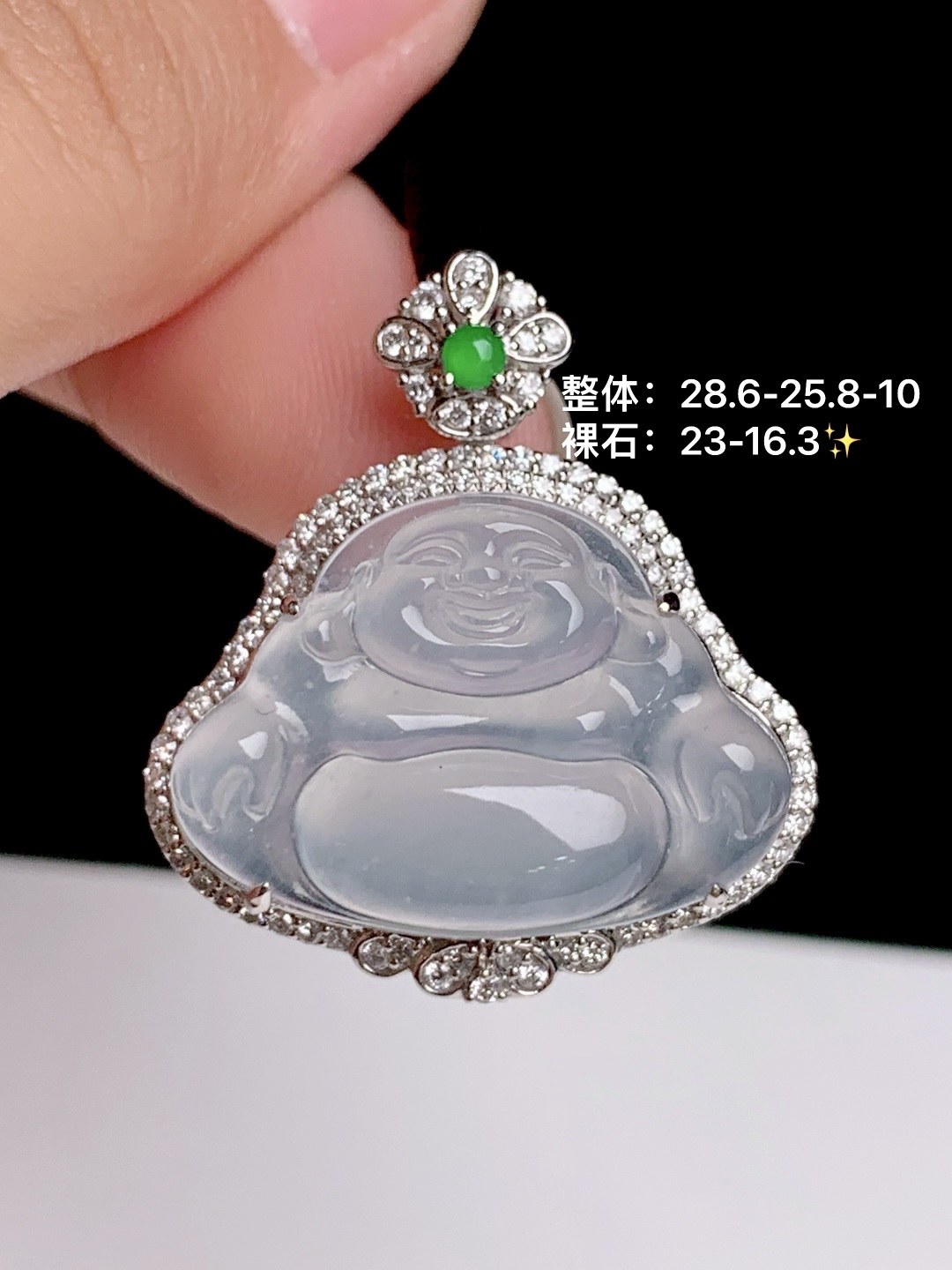 ️佛公吊坠 18k金钻镶嵌，28.6-25.8-10
