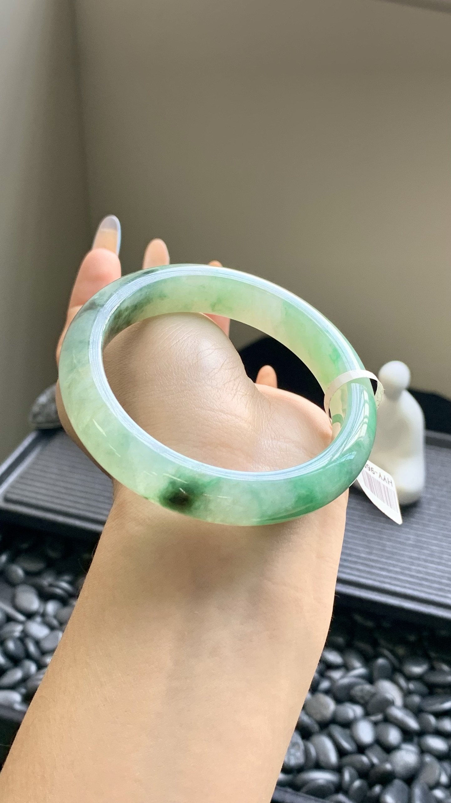 晴底飘绿花正圈成品 HYY-9607 尺寸：54.5-12-8