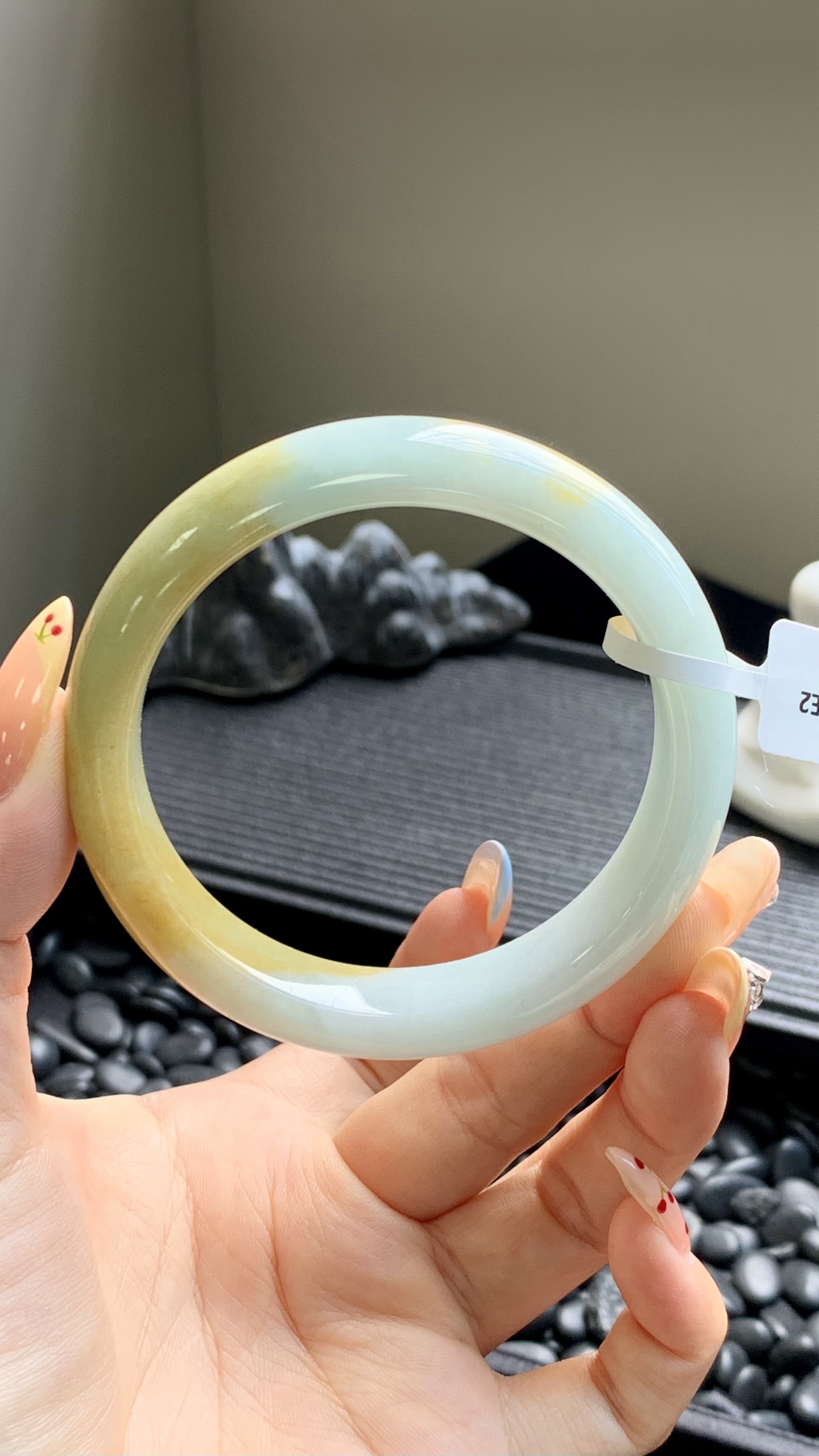 宽版黄翡正圈成品 HYY-6123 尺寸：57.5-14-8