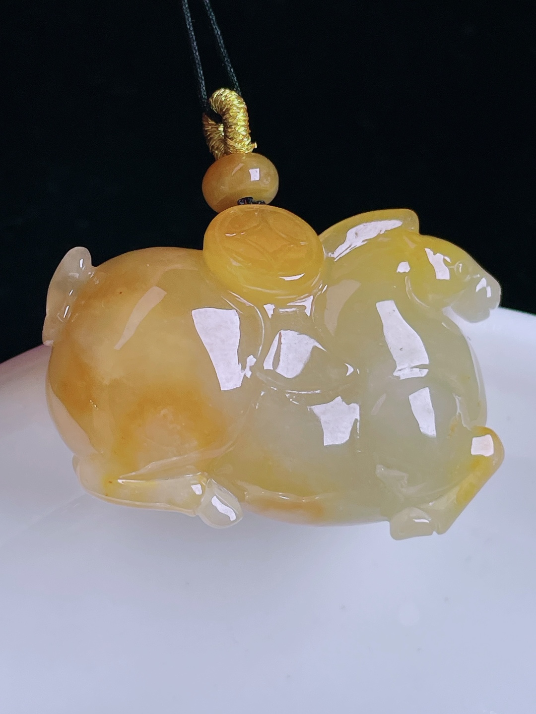 冰黄唐马，老种起光，细底通透，尺寸：32.3/23/12.8mm0915