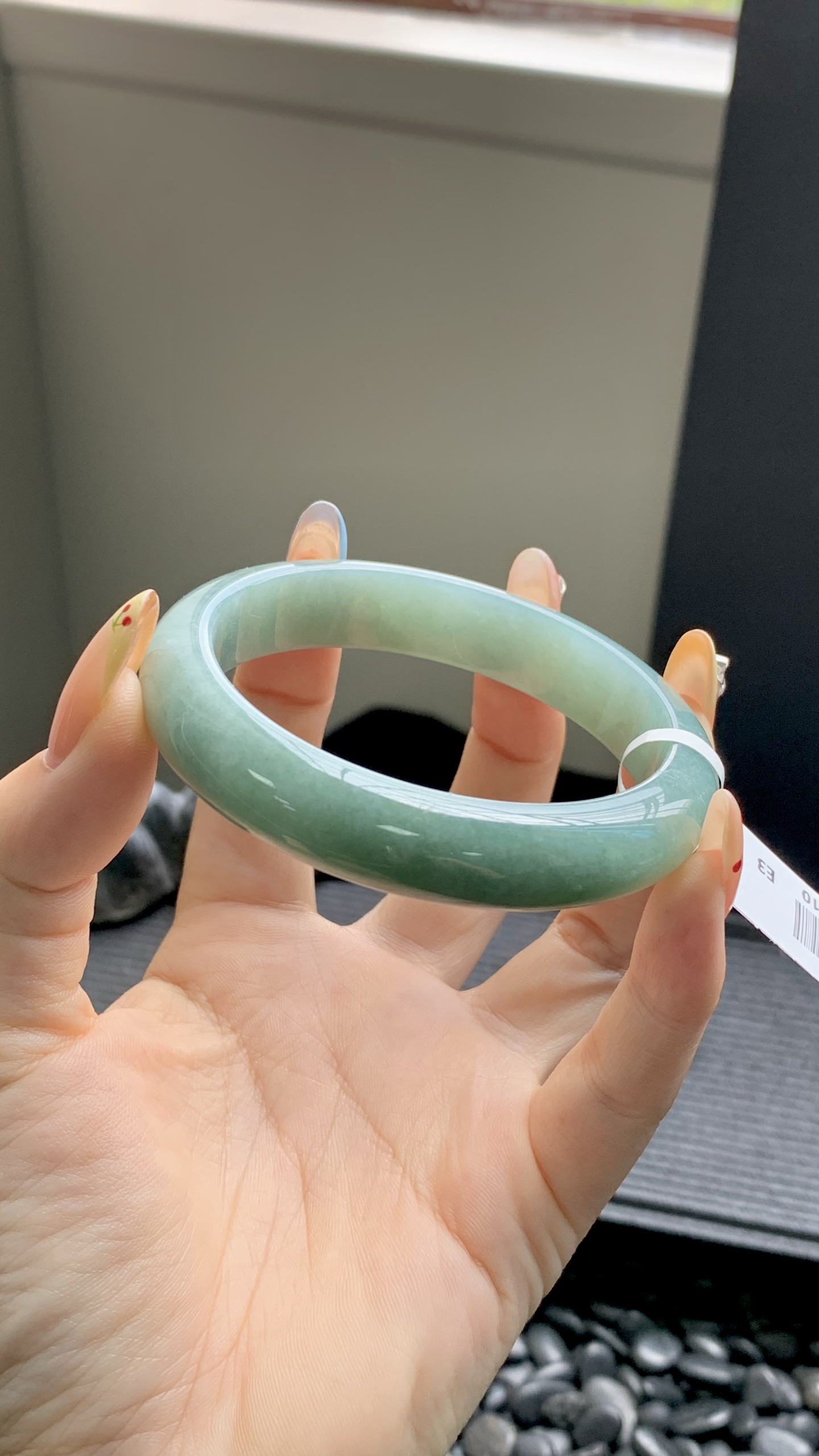 湖水绿正圈手镯成品 HYC-310 尺寸：57-12.5-8
