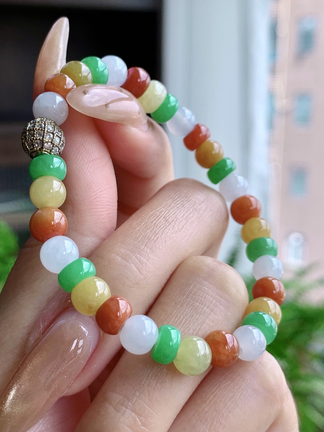 【珠子】🫧糯冰多宝手串算盘珠手串 【说明】缅甸 性比高 【尺寸】6.5mm 【重量】14.5克