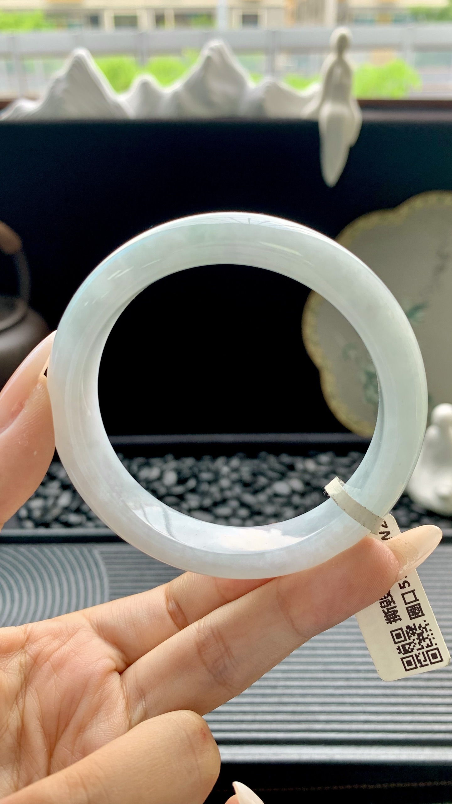 黄加绿正圈手镯成品 HYY-7116 尺寸：56-12-8