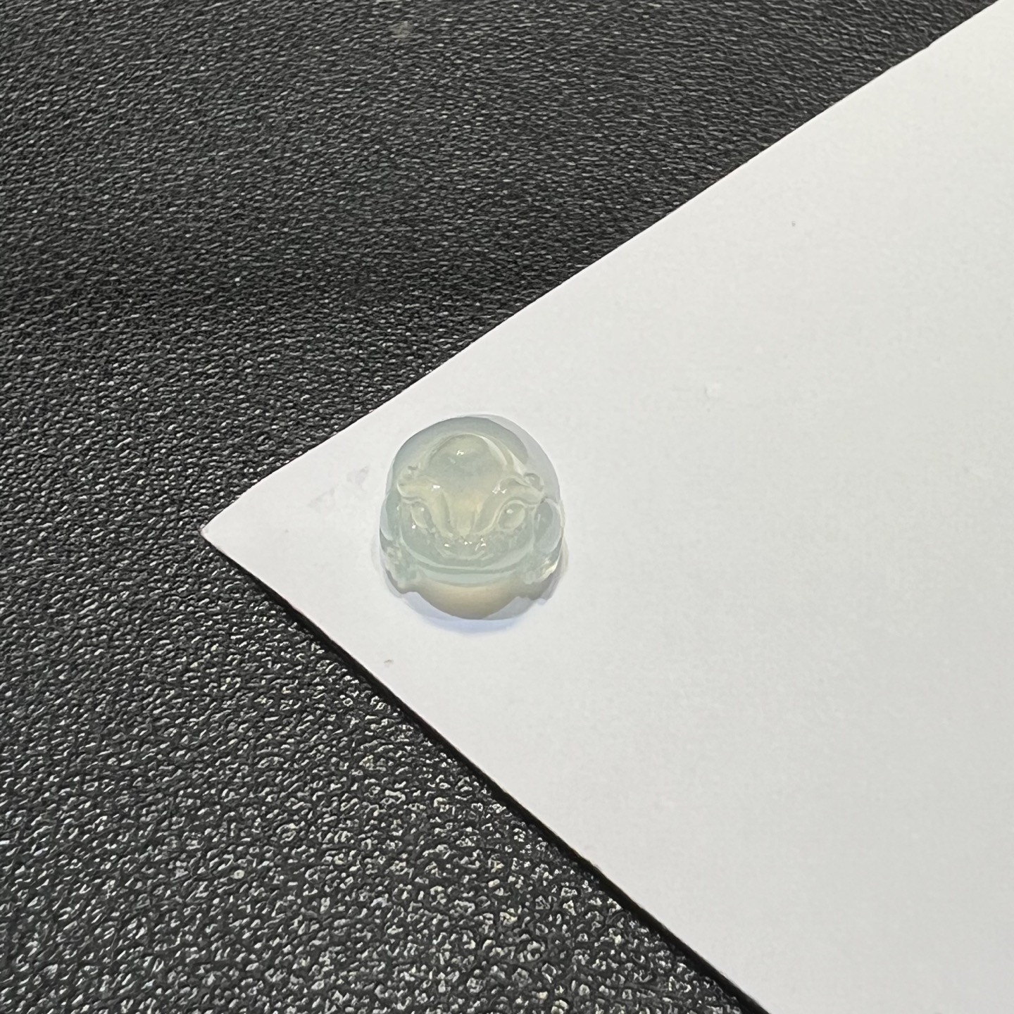 ️冰种淡绿底翡翠三脚金蟾裸石天然缅甸A货独角兽小精品