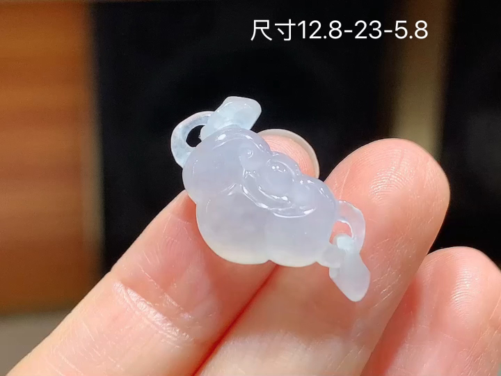 ️冰种如意，无裂 尺寸，12.8-23-5.8