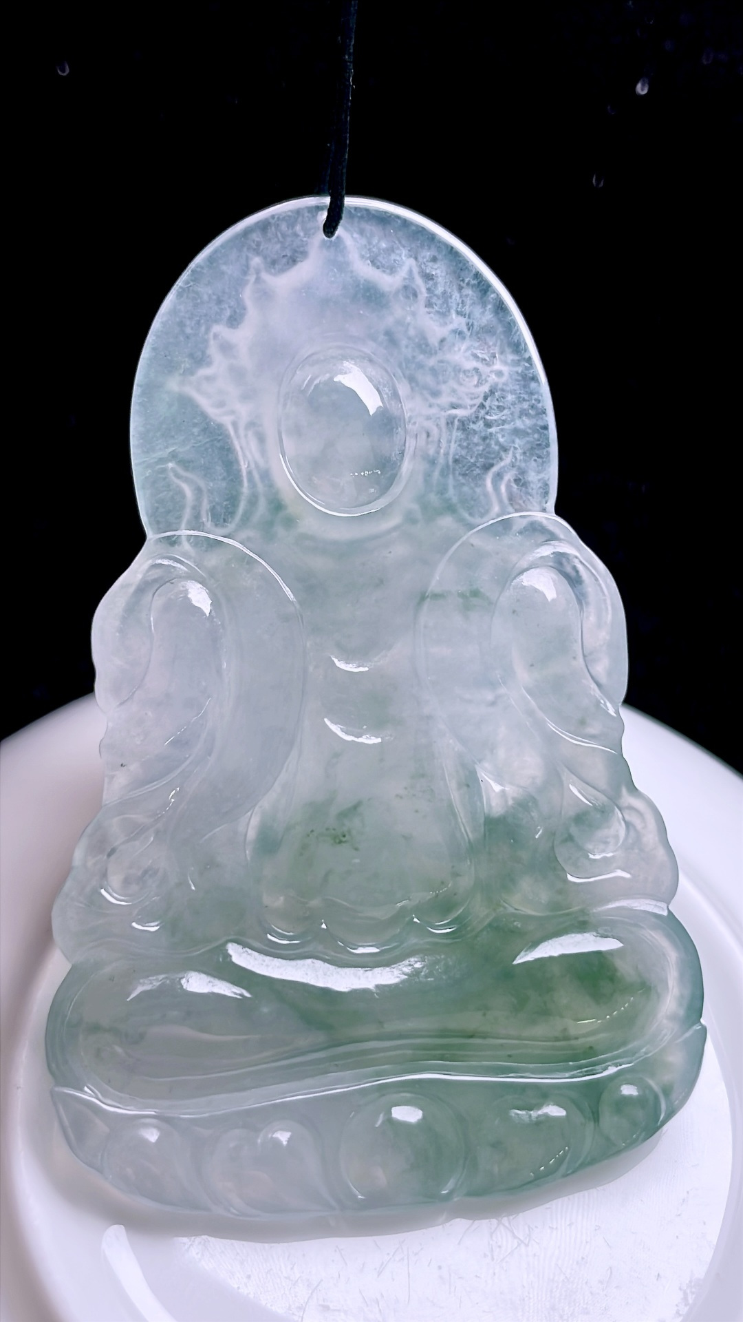 ️ 冰种飘花度母 飘花灵动，种老起胶 尺寸：68.4/45/5.5