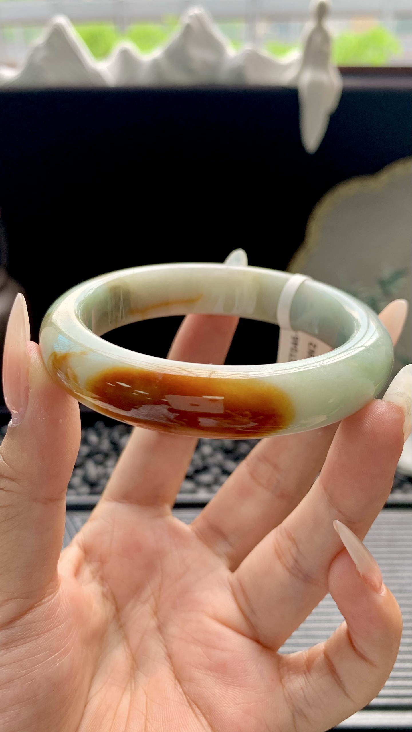 枫叶红正圈手镯成品（微瑕） LST046-10 尺寸：55-12-8