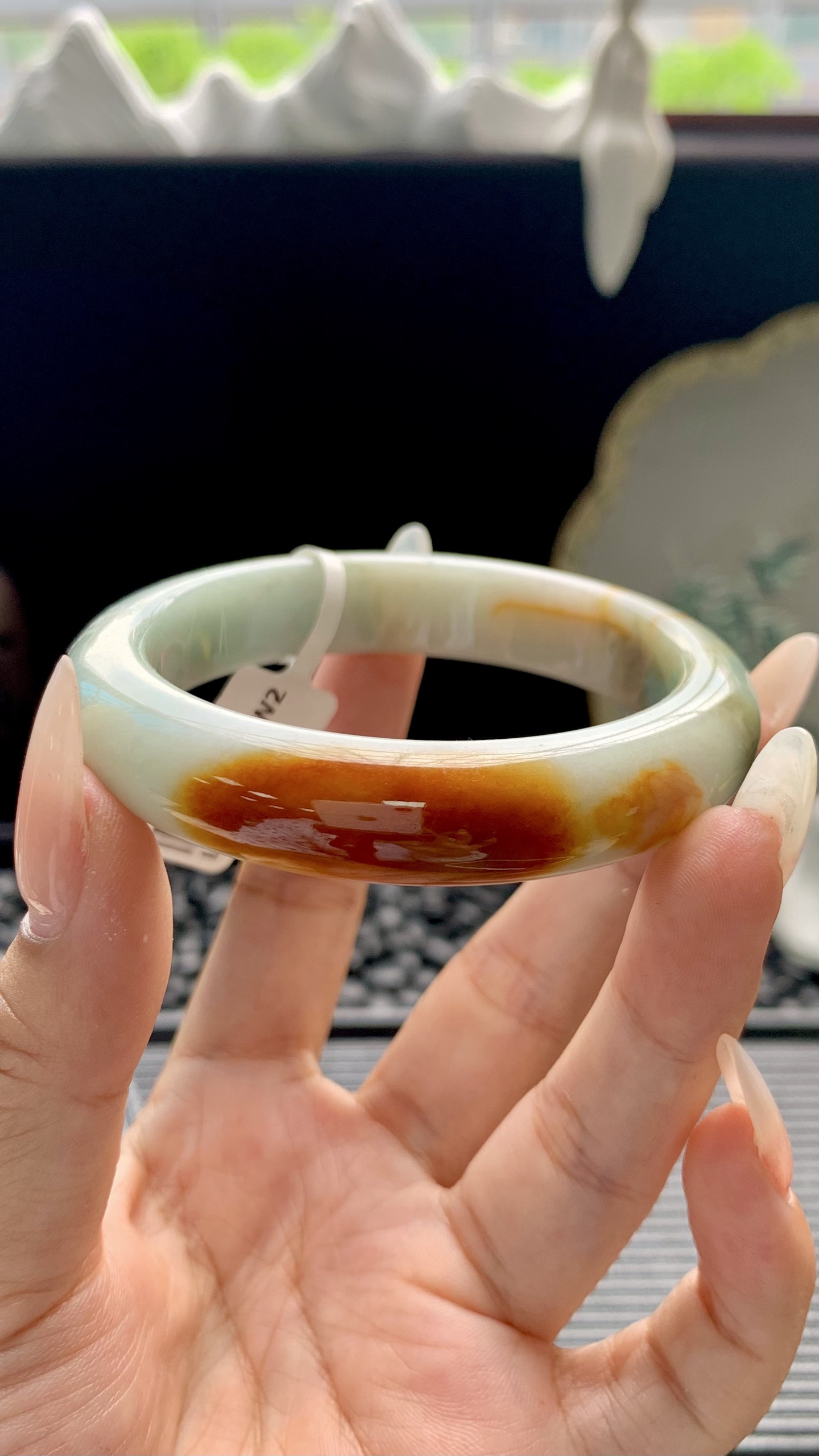 枫叶红正圈手镯成品（微瑕） LST046-10 尺寸：55-12-8