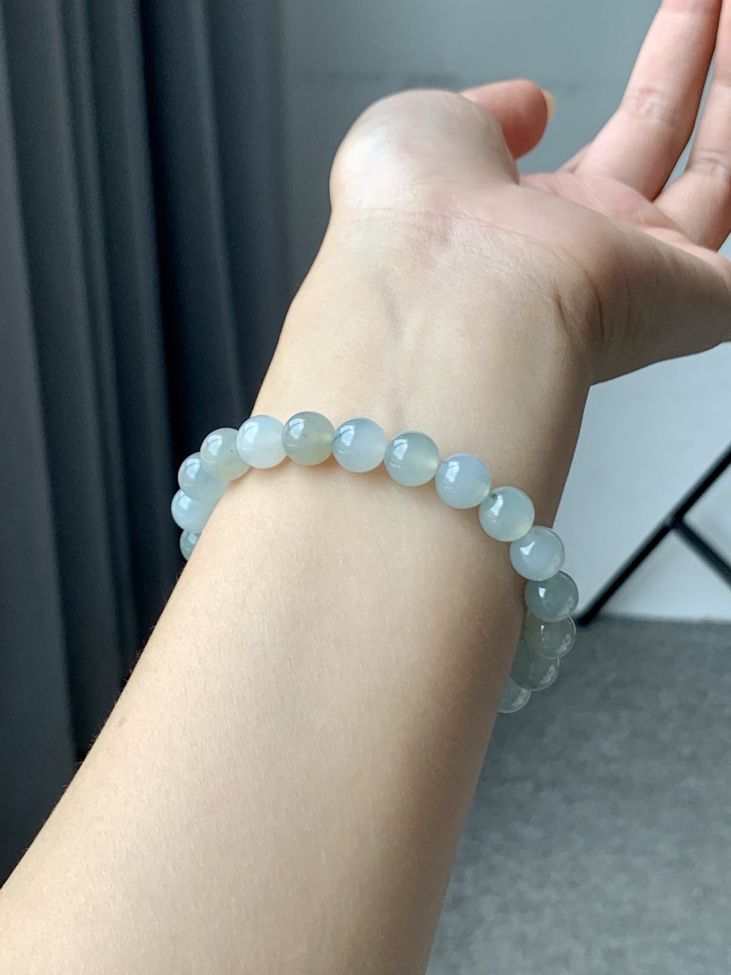 冰润晴底手串 色泽亮丽 胶润细腻 尺寸8.5 颗数21【0910L1-185】