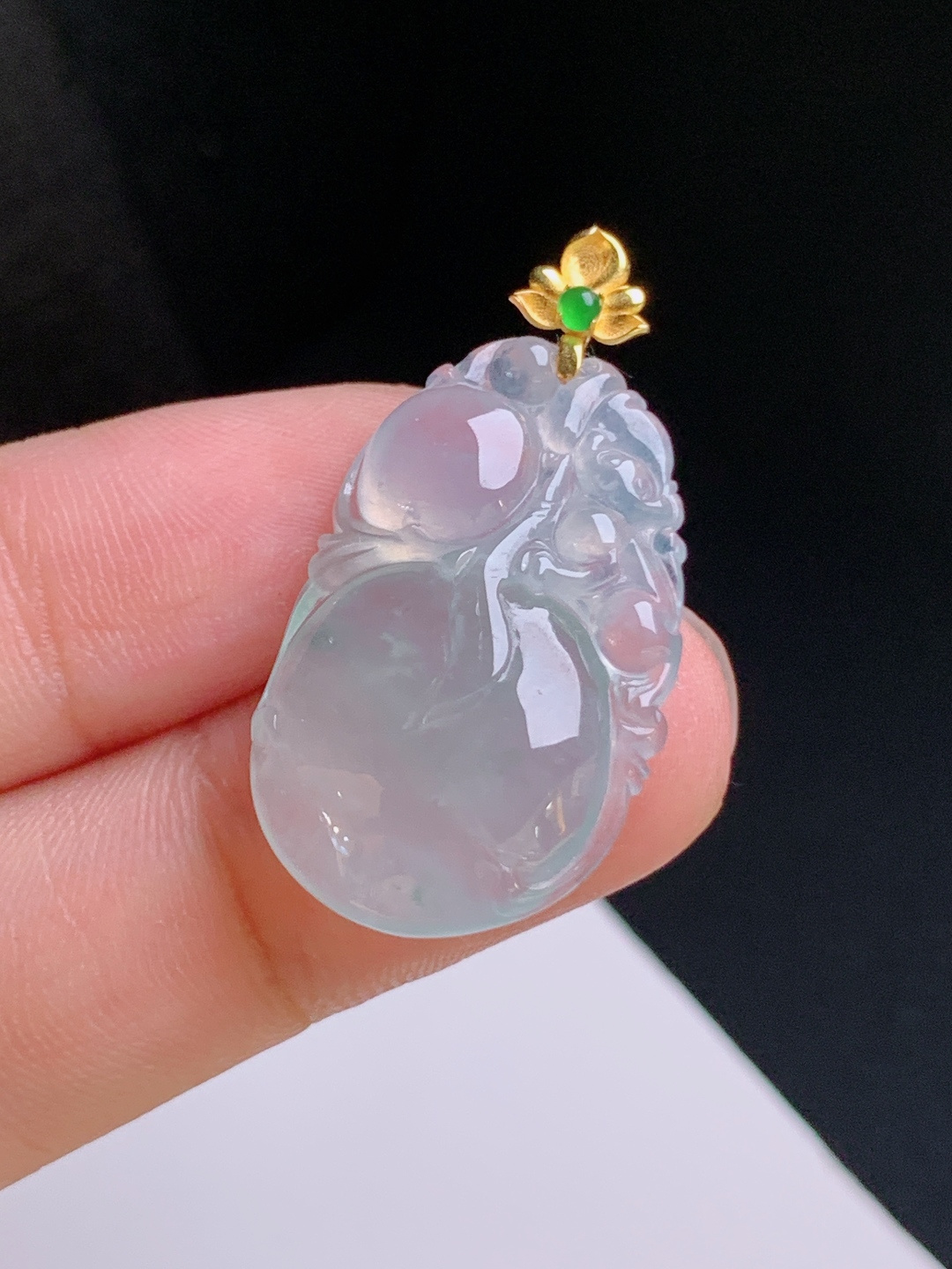 ️ 冰种猴子吊坠，胶感十足，饱满立体，福禄双全，裸石26.7-17.2-5.532.9，530914