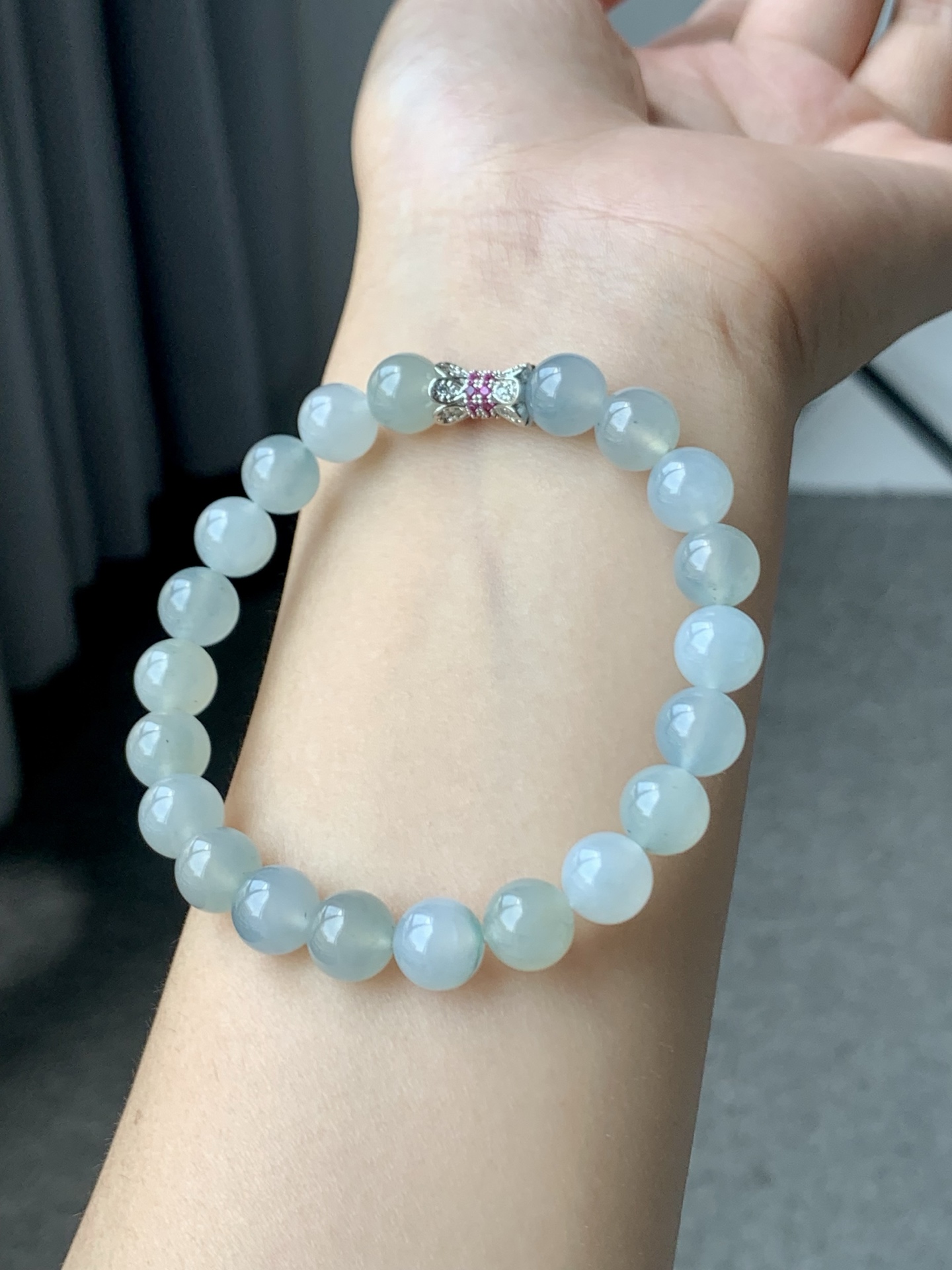 冰润晴底手串 色泽亮丽 胶润细腻 尺寸8.5 颗数21【0910L1-185】