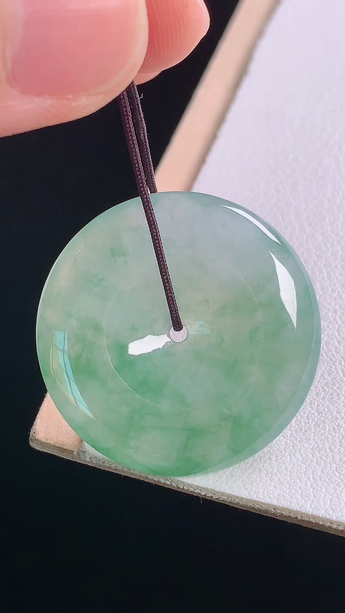 ️冰种飘花平安扣，无裂，尺寸:27.4-4.7mm 11