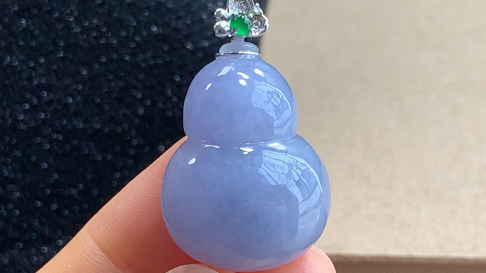 ️ 18K金伴钻葫芦，无裂，尺寸32.0/25.6-19.6-7.8mm，包A附证书