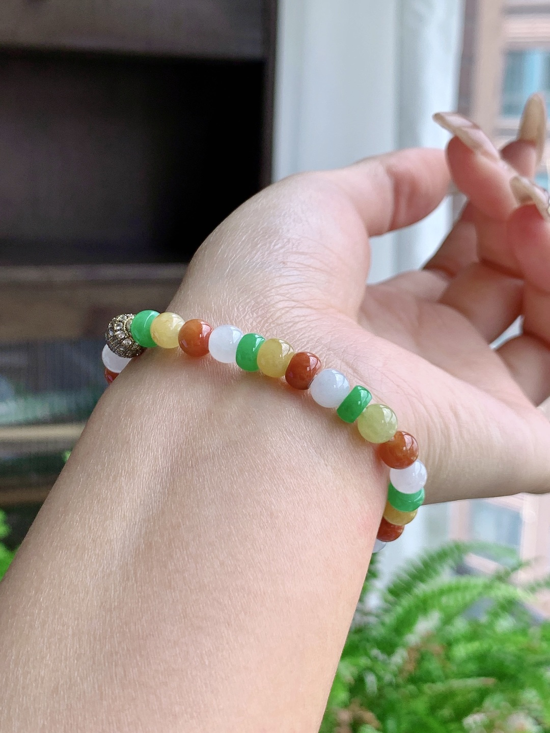 【珠子】🫧糯冰多宝手串算盘珠手串 【说明】缅甸 性比高 【尺寸】6.5mm 【重量】14.5克