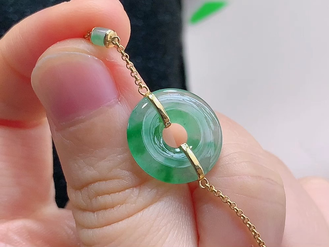 ️ 18K金伴钻甜甜圈手链，尺寸14.7-2.0mm，包A附证书
