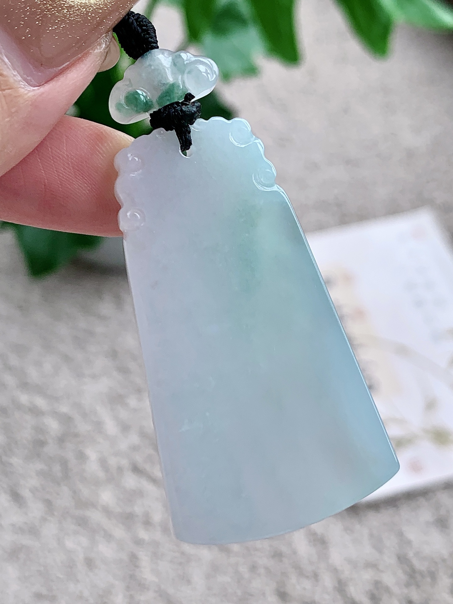 【裸石】🫧冰糯种飘花大山水牌无事牌吊坠 【说明】缅甸 性比高 【尺寸】51.8-29.2-5.7 【重量】23.6克