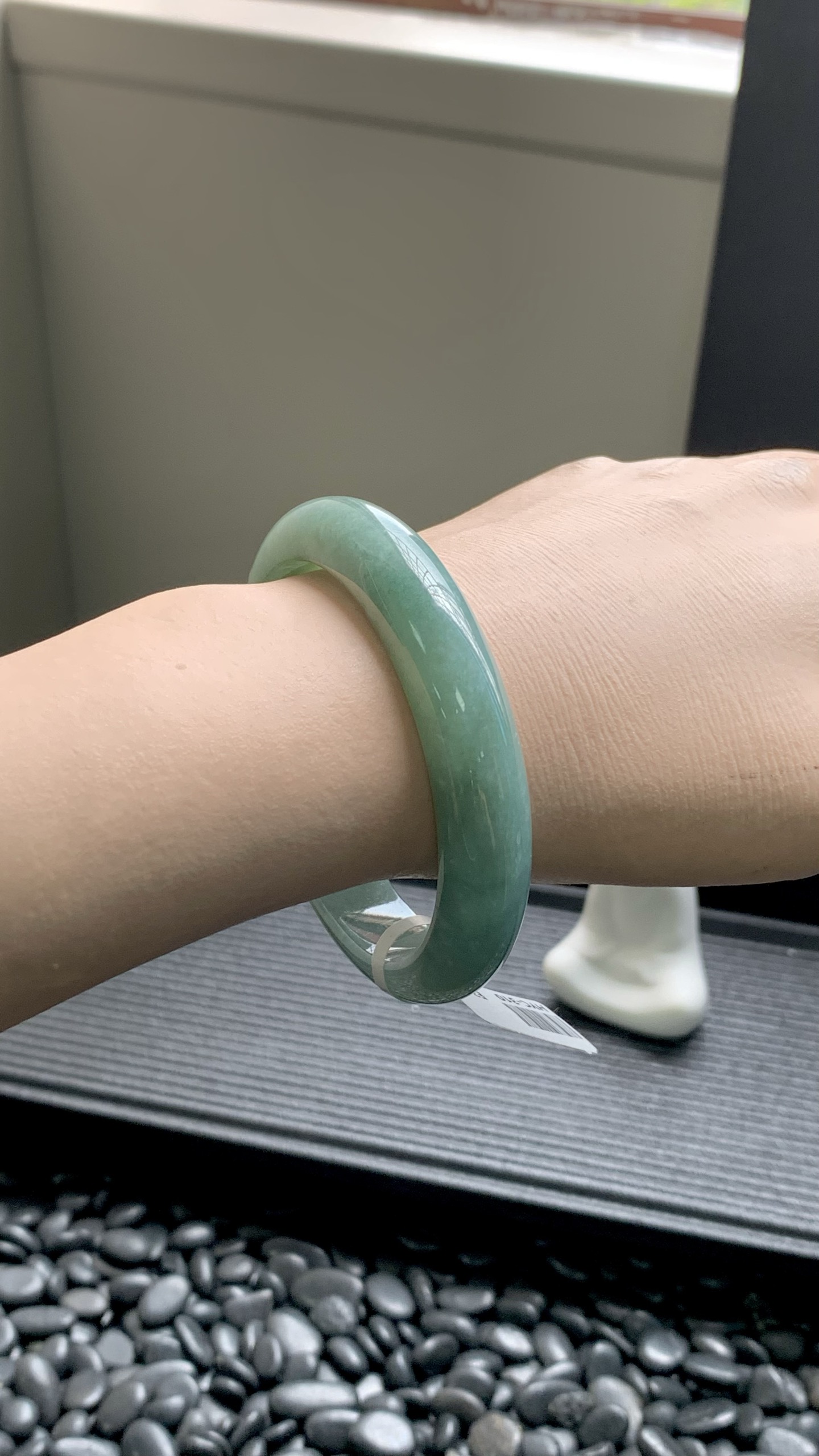 湖水绿正圈手镯成品 HYC-310 尺寸：57-12.5-8