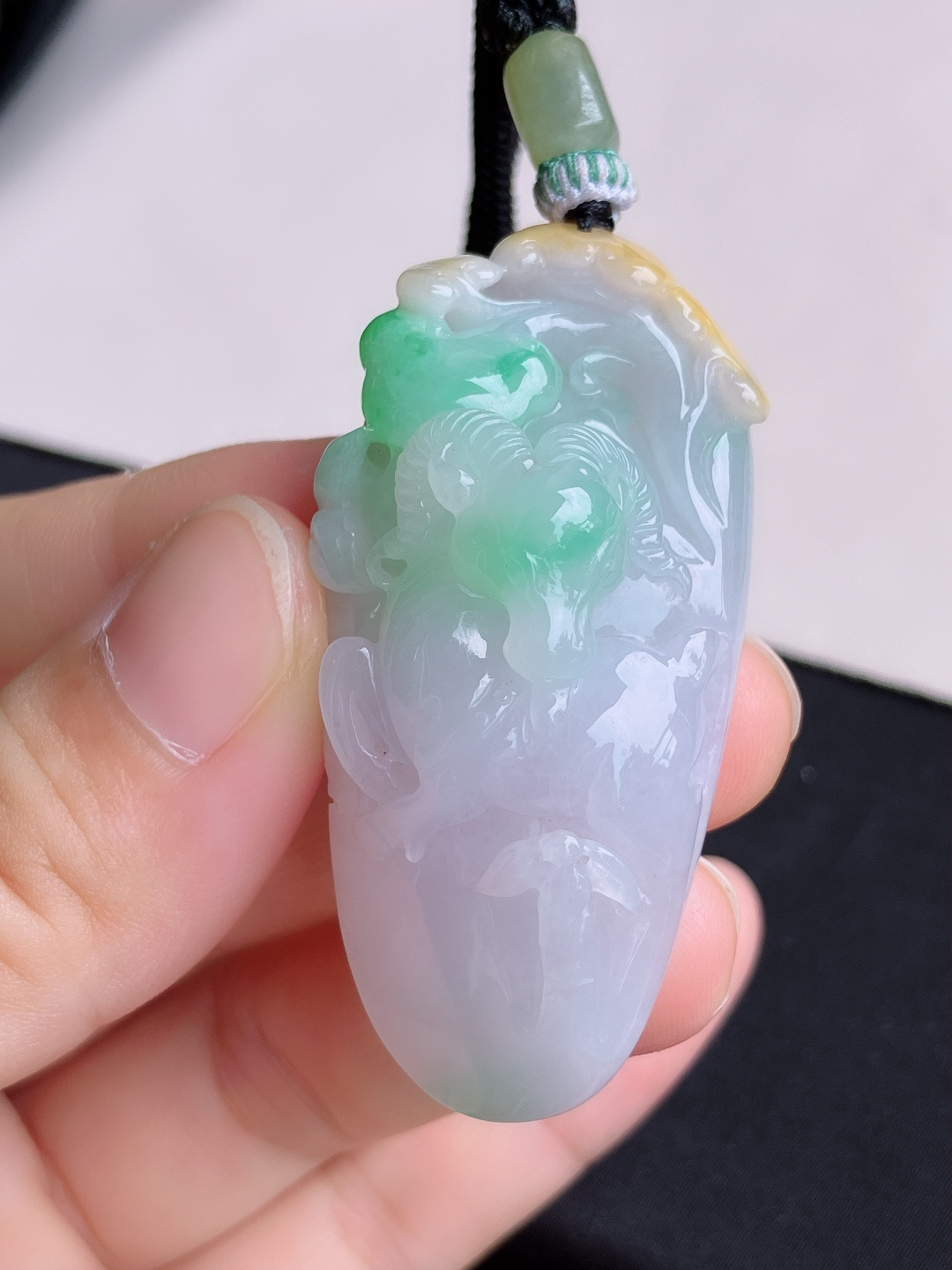 ️，三彩羊羊如意，细腻精致，尺寸52/24.8/18.6/自然光实拍