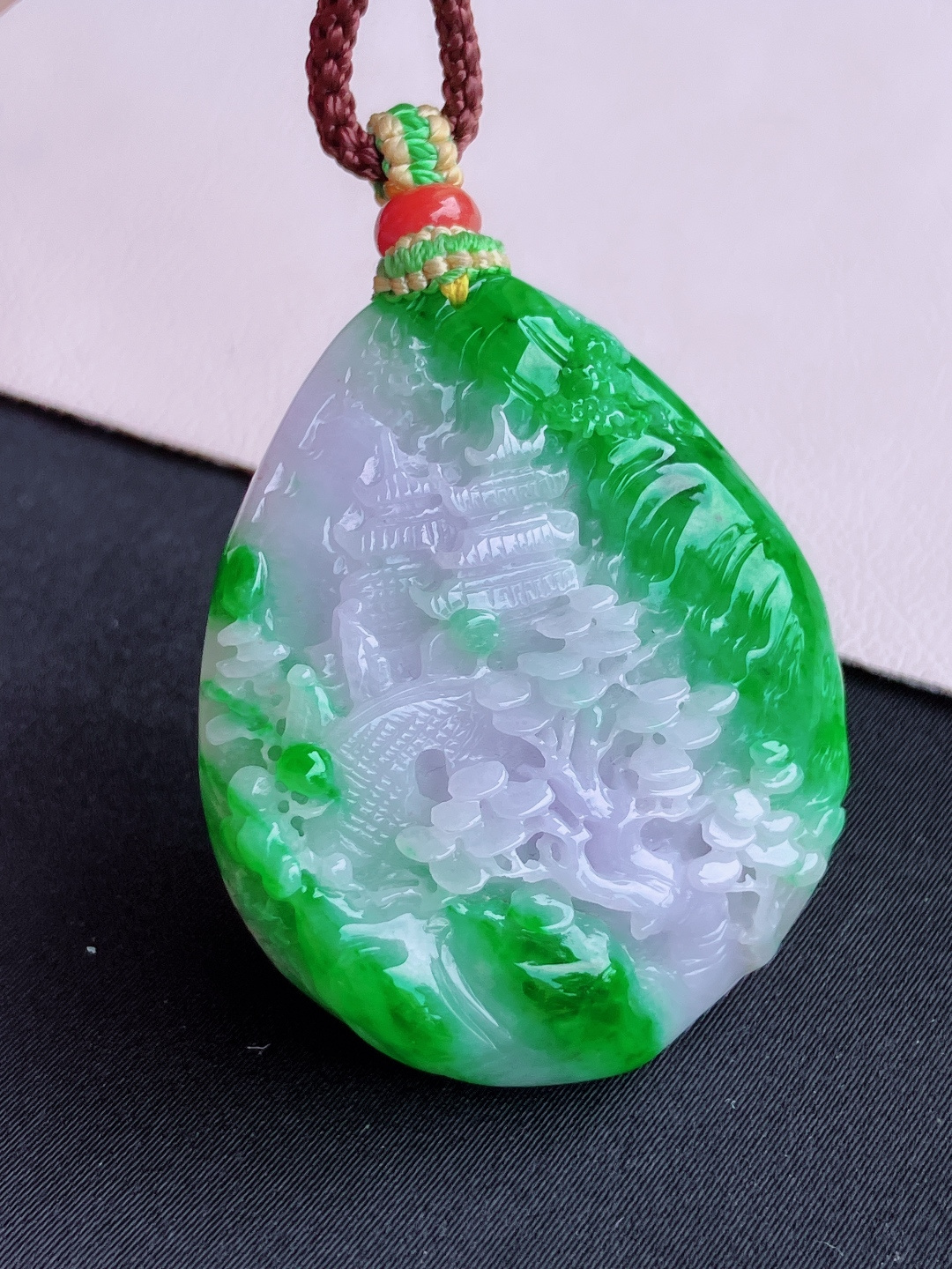 ️，双彩山水牌，意境美，尺寸45/35/8.8/自然光实拍