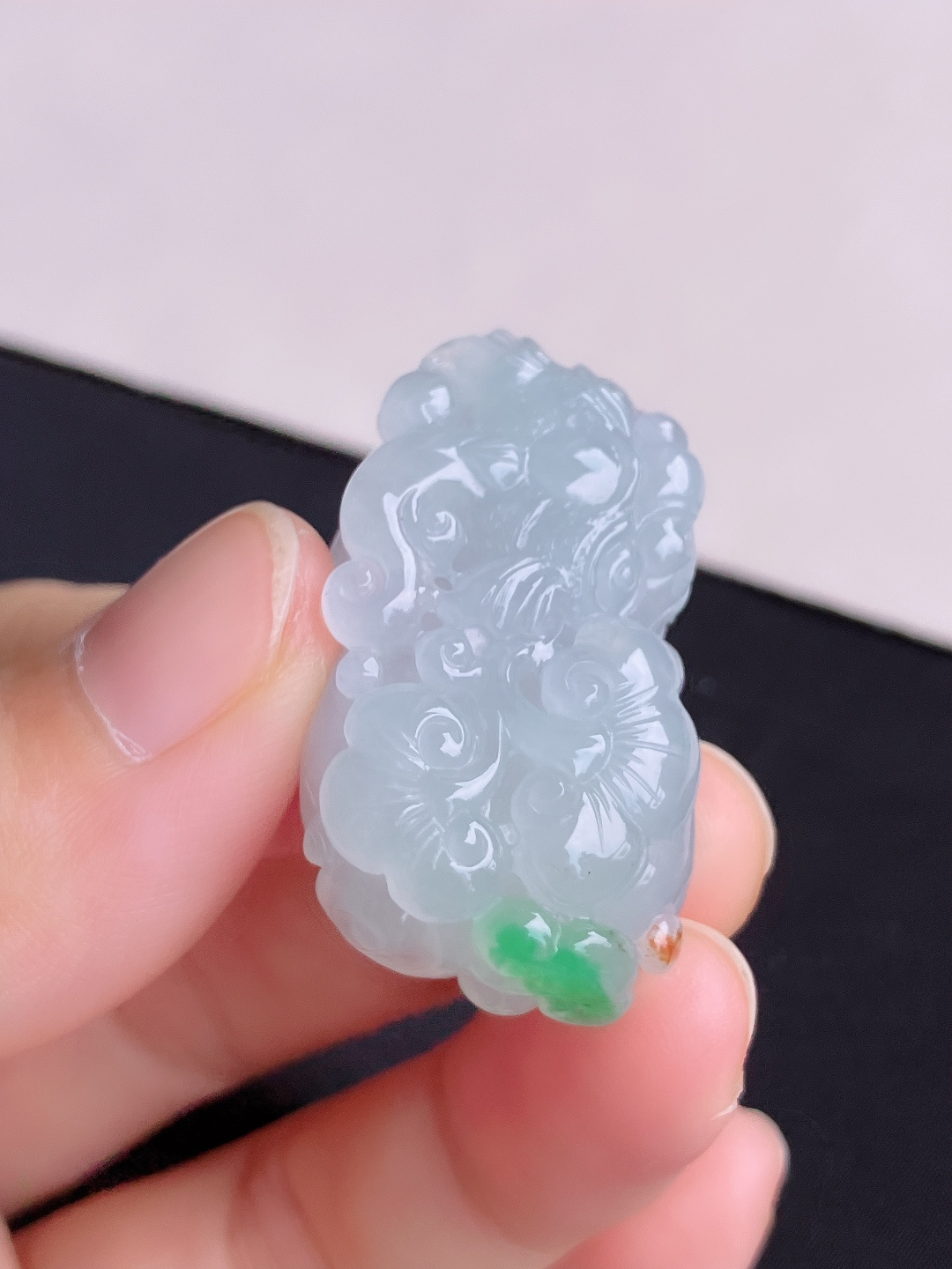 ️，冰飘绿貔貅，晶莹剔透，尺寸35.8/20.6/13/自然光实拍