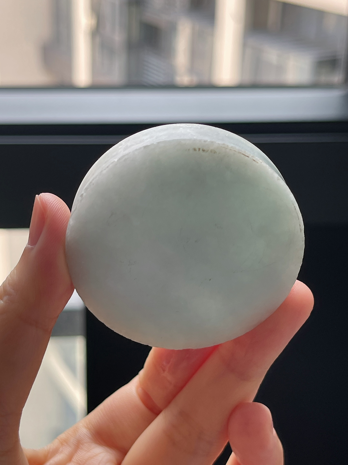 翡翠细糯化镯心
