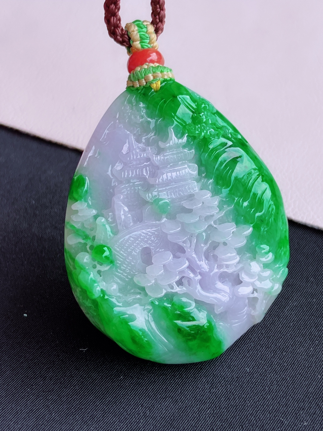 ️，双彩山水牌，意境美，尺寸45/35/8.8/自然光实拍