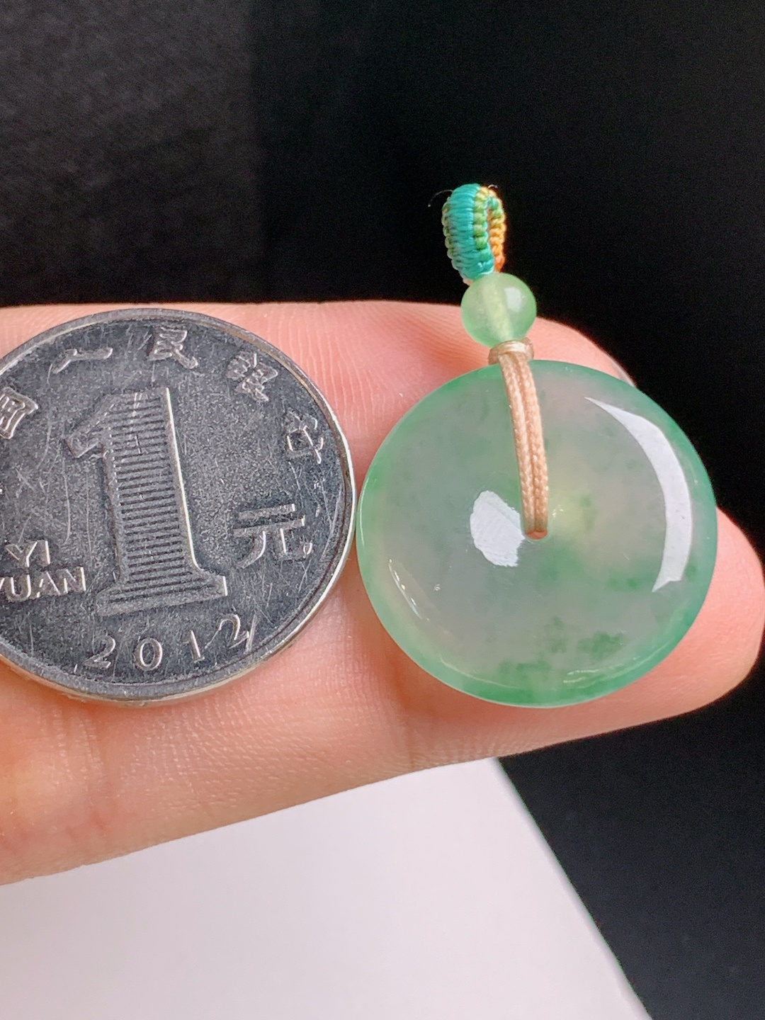 ️ 冰种绿平安扣，飘花灵动，冰透清爽，平安纳福 米，裸石20.9-5.1 02