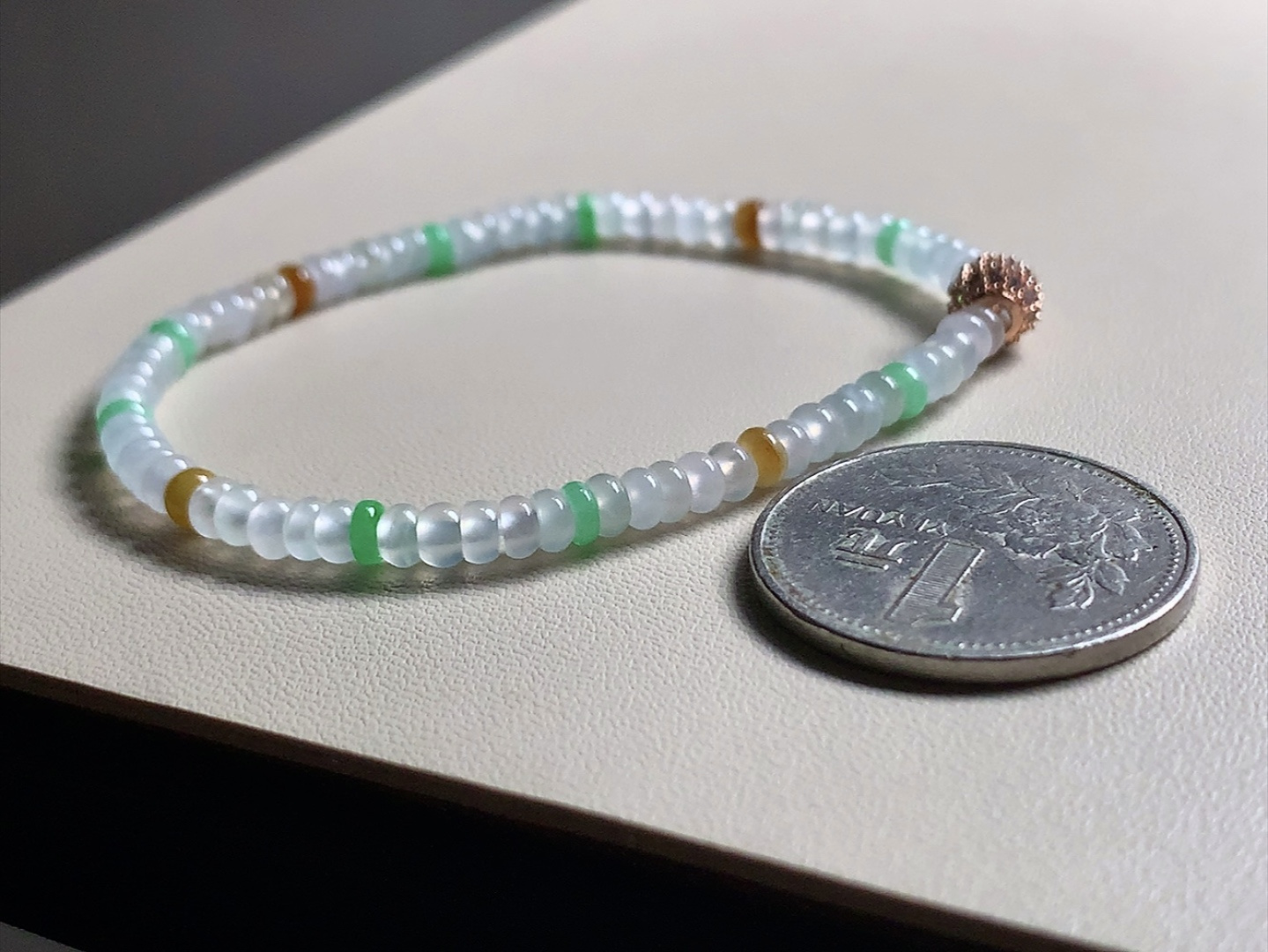 ️ 冰种多宝扁珠手链 色泽漂亮，种水，尺寸3.7*2