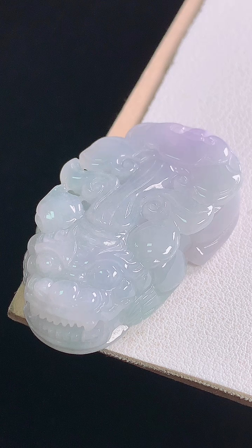 ️冰润貔貅，无裂，尺寸:42.7-23.8-11.8mm 4