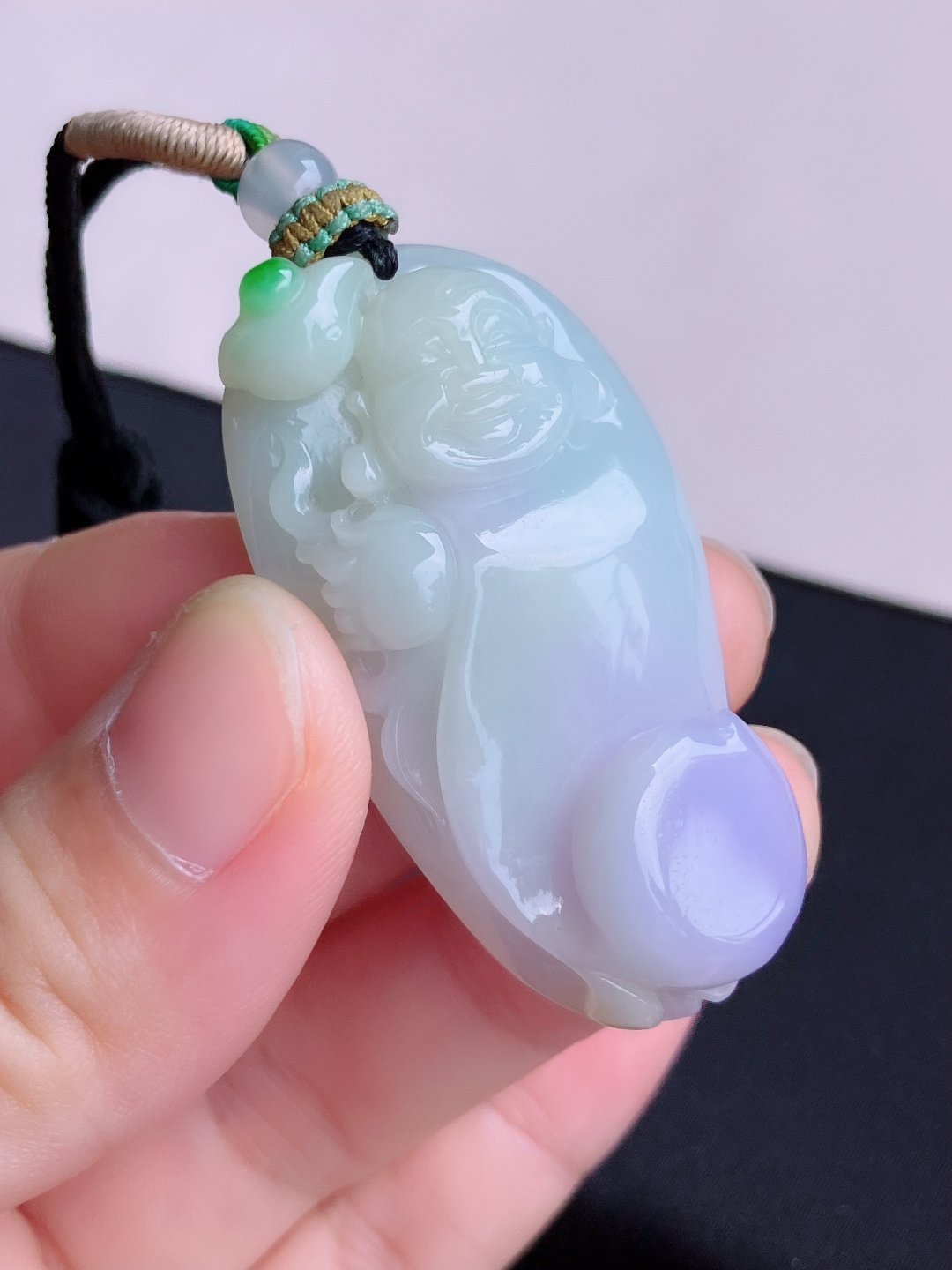 ️，双彩布袋佛，细腻精致，尺寸47.6/25/11/自然光实拍