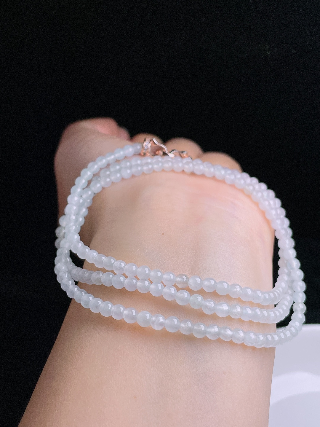 白冰项链，老种起光，细底通透，尺寸：3.7mm0917