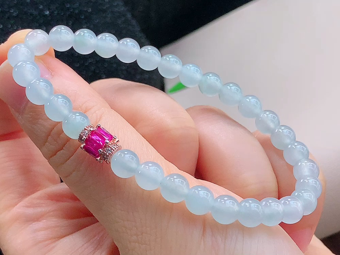 ️ 白冰手链，尺寸取一6.0mm，包A附证书