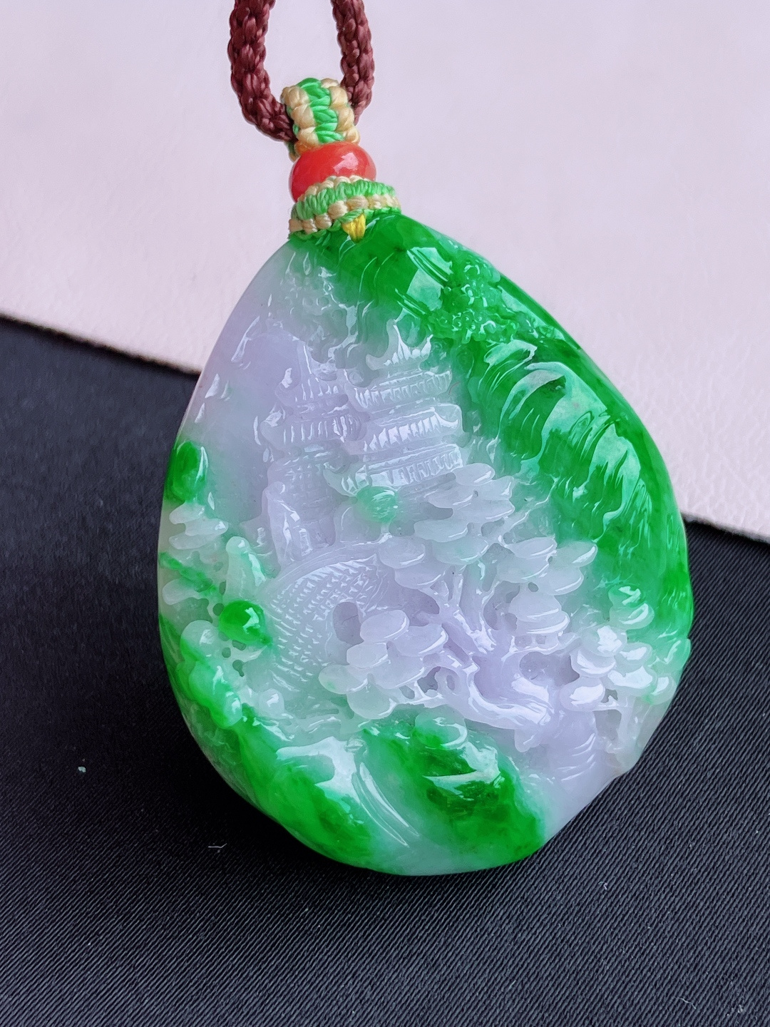 ️，双彩山水牌，意境美，尺寸45/35/8.8/自然光实拍
