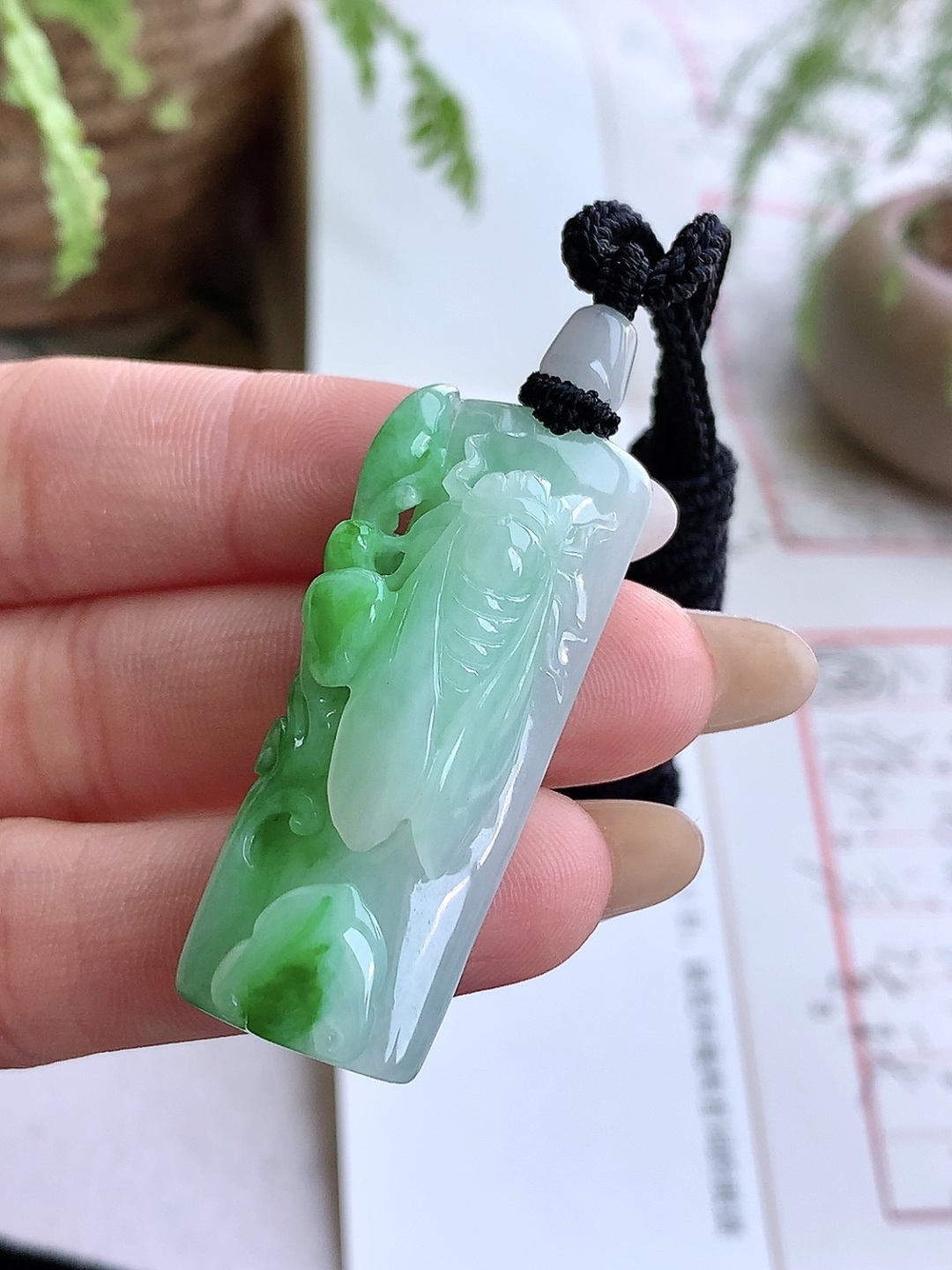 【裸石】️糯冰飘阳绿一鸣惊人吊坠 【说明】缅甸 性比高 超厚 【尺寸】43.7-17.8-11.5 【重量】17克